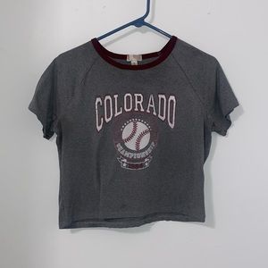 J For Justify, Gray Crop Top. XL